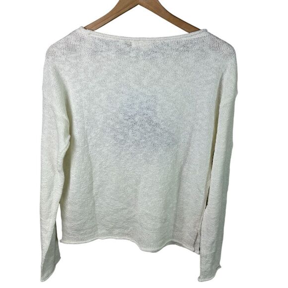 Maurices On Lake Time Cream & Blue Sweater - Picture 2 of 7